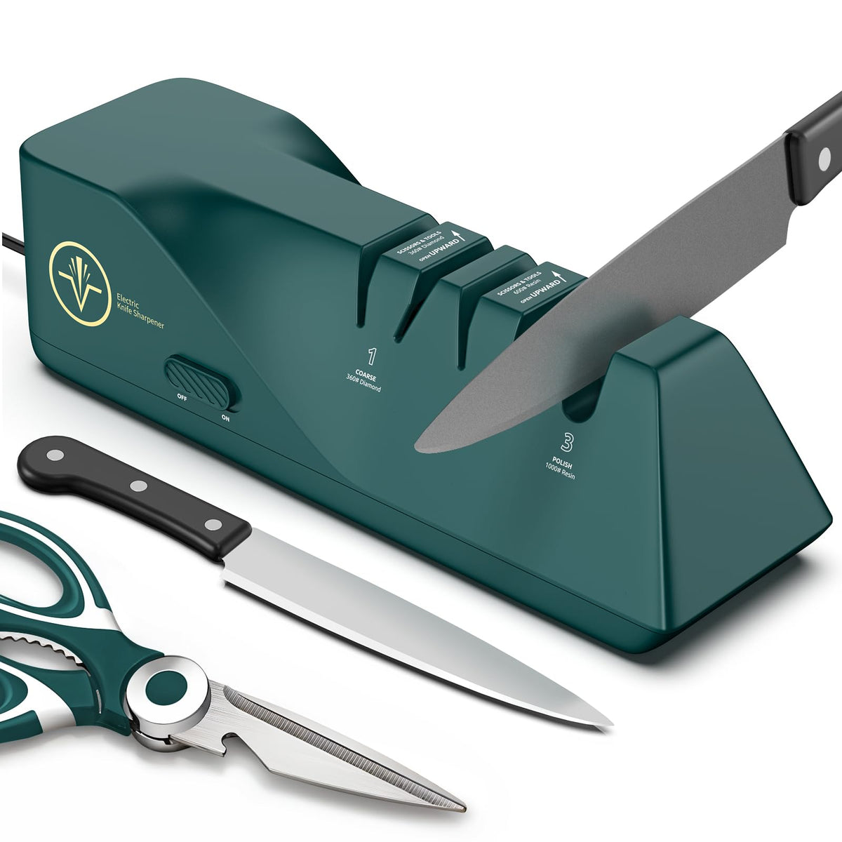 VIDOME afilador de cuchillos con diamante para filo rápido en la cocina