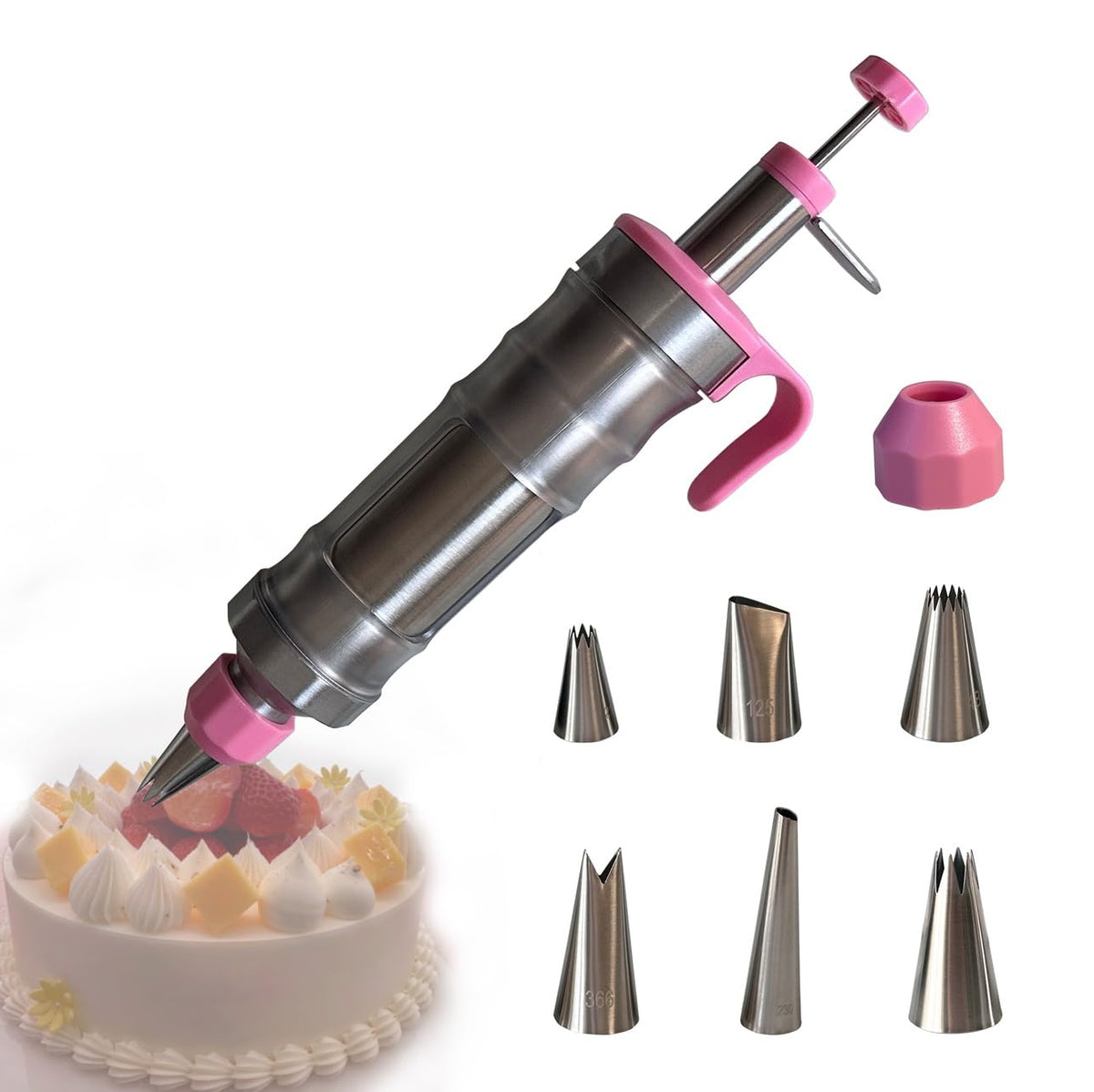 VIEASST conjunto de boquillas para decorar postres, crea patrones detallados y consistentes.