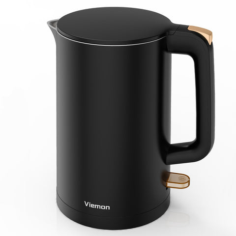 Viemon hervidor eléctrico 1.7L, vista frontal para hervir café o té rápidamente