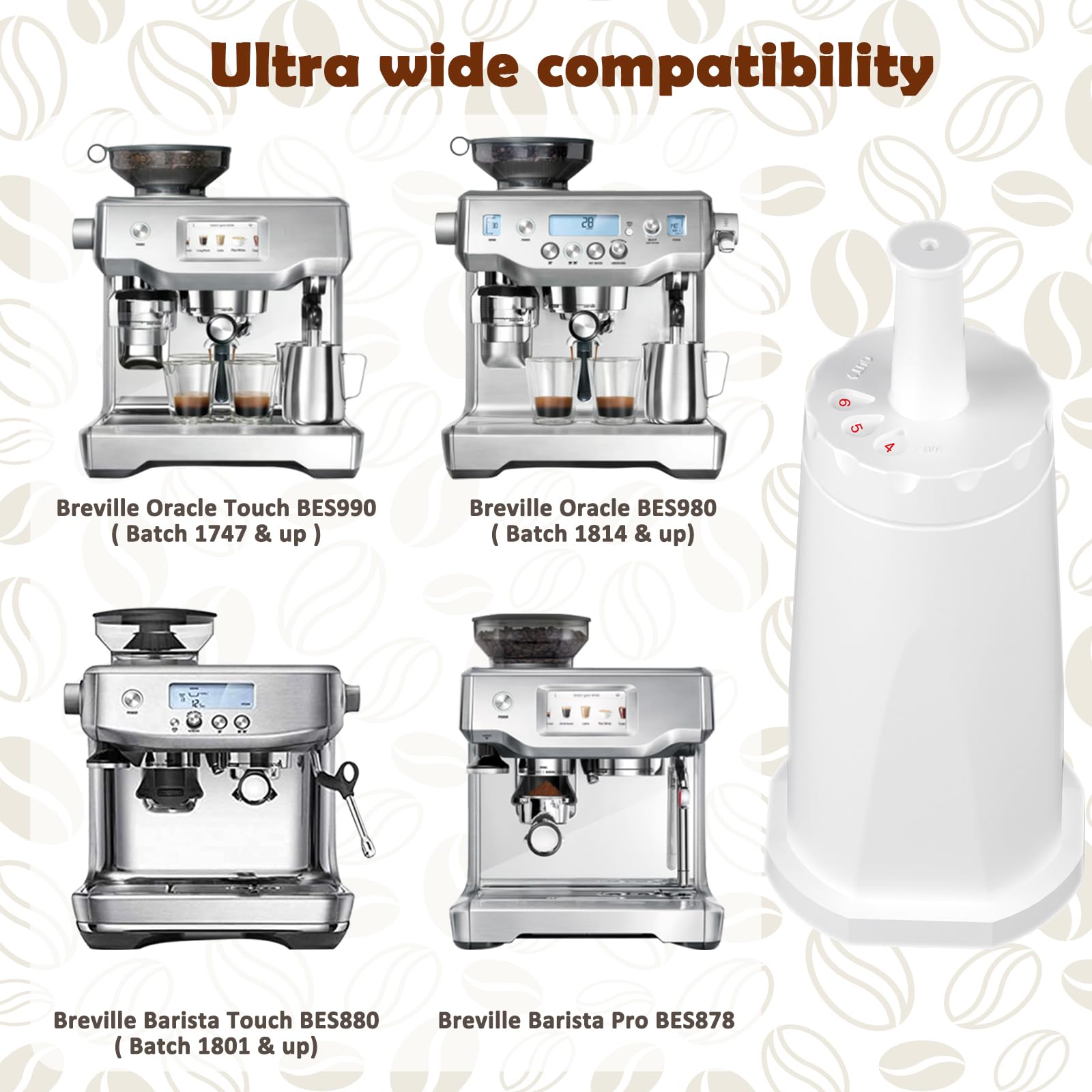 VIEWALL filtro para BES878 y BES920 mantiene agua estable para un espresso consistente.