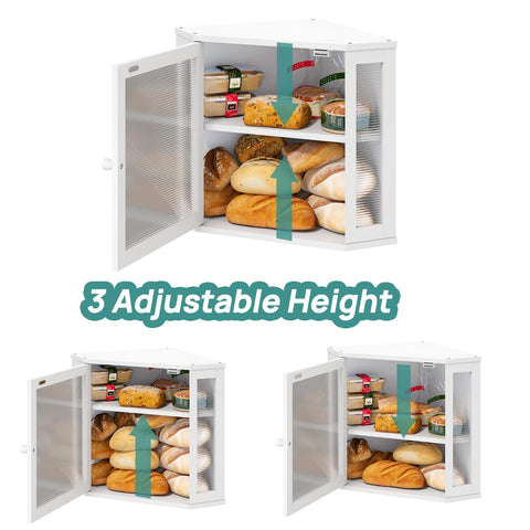 viewcare caja pan blanca con diseño en esquina para optimizar espacios