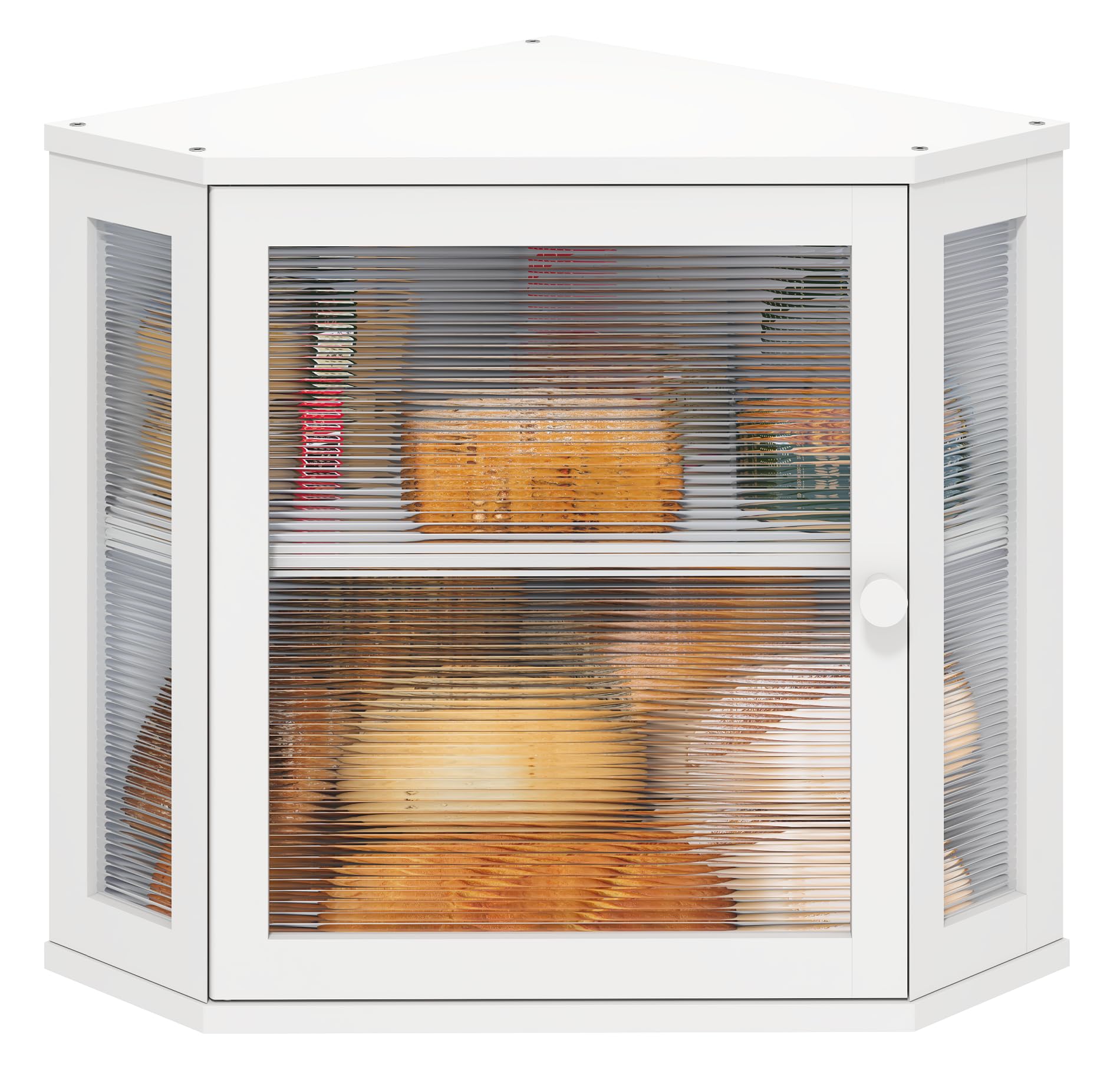 viewcare caja de pan blanca frente, ideal para ahorro de espacio