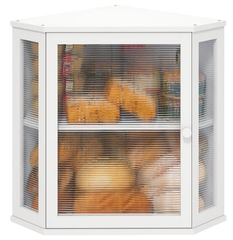 Viewcare caja de pan en esquina con bambú, ideal para ahorrar espacio.