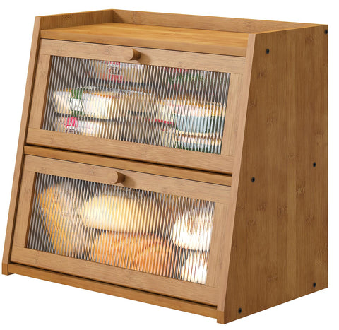 Viewcare: caja-pan grande con doble capa para varias piezas.