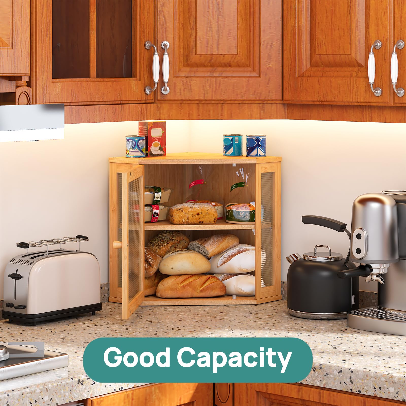 viewcare panera bambú natural, aroma suave que complementa la cocina