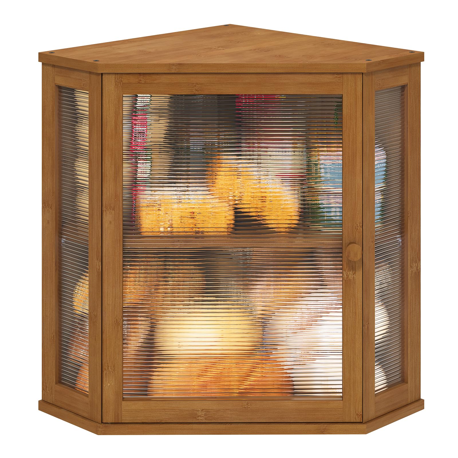 Viewcare panera esquina en bambú con gran capacidad para pan y bollos