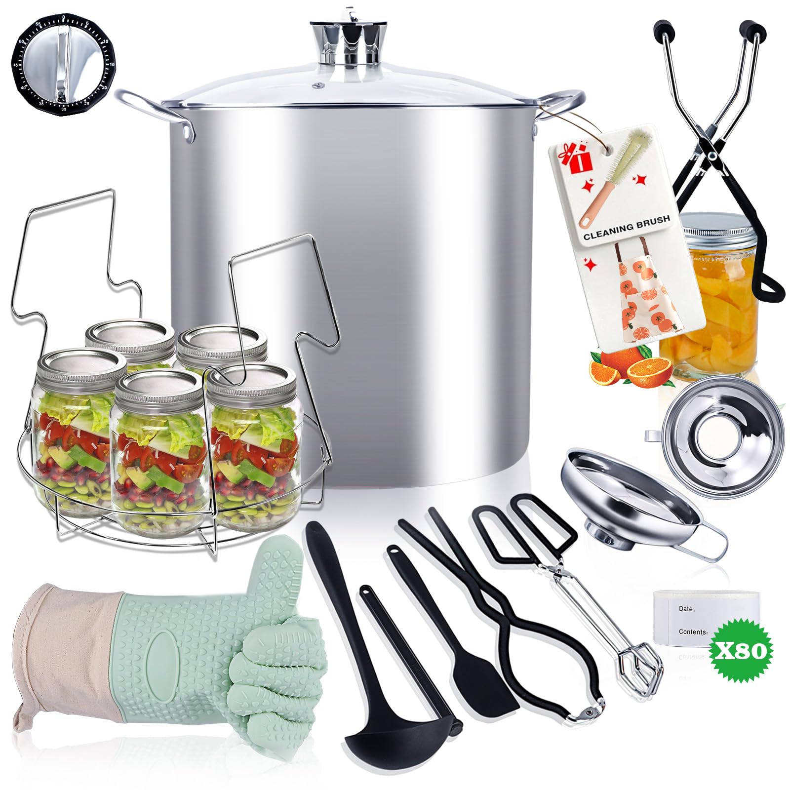 Vigamimn olla para conservas 20 qt con distribución de calor uniforme