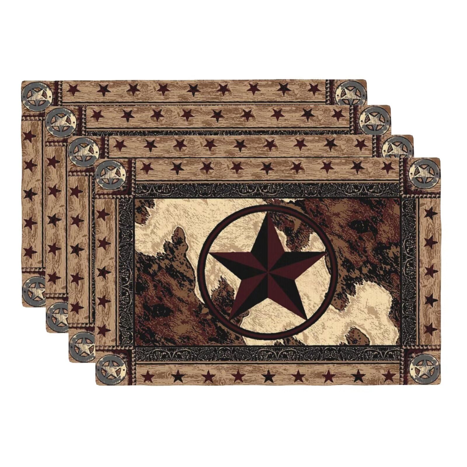 Manteles vigginer con estrella de Texas para mesa elegante y protegida.