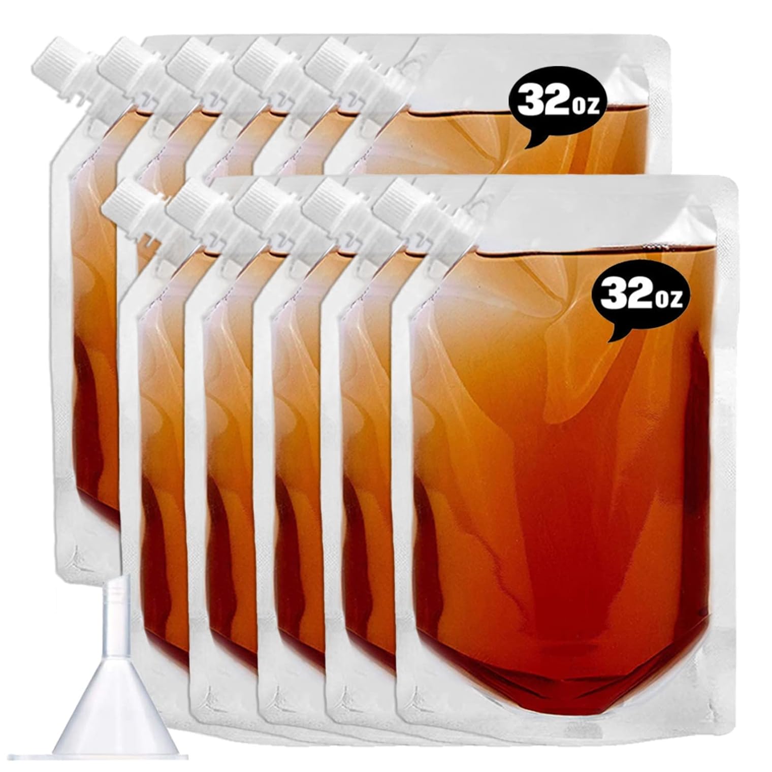 Vignee pack de botellas plásticas 32oz, 10 unidades, para viaje ligero y organizado.