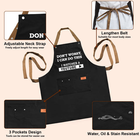 Delantal VIISPIRIT ajuste cuello, talla universal para todos los cocineros.