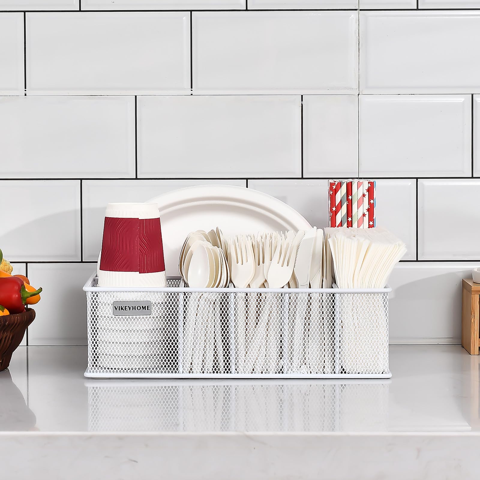 VIKEYHOME Dimensiones útiles del plato de papel para tamaño completo