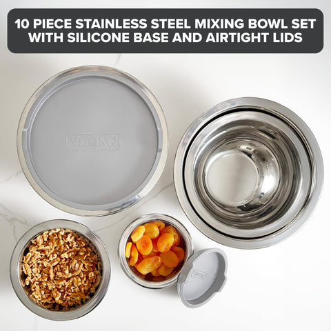 Cuenco Viking 20 oz con tapa ajustada para mantener frescos los ingredientes