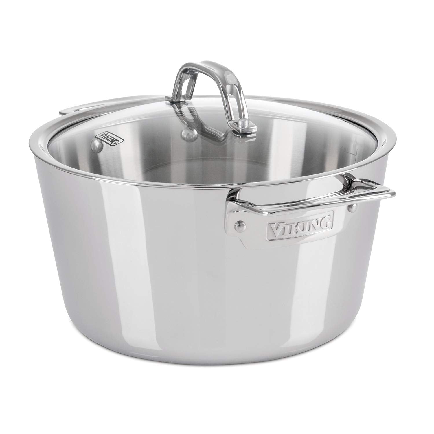 Viking Olla holandesa con tapa de vidrio para vigilar la cocción.