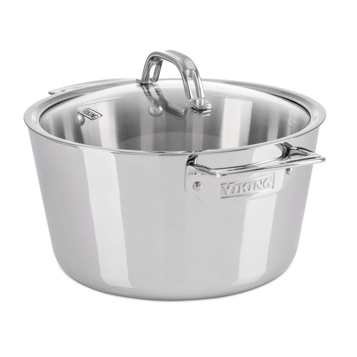 Viking Olla holandesa con tapa de vidrio para vigilar la cocción.