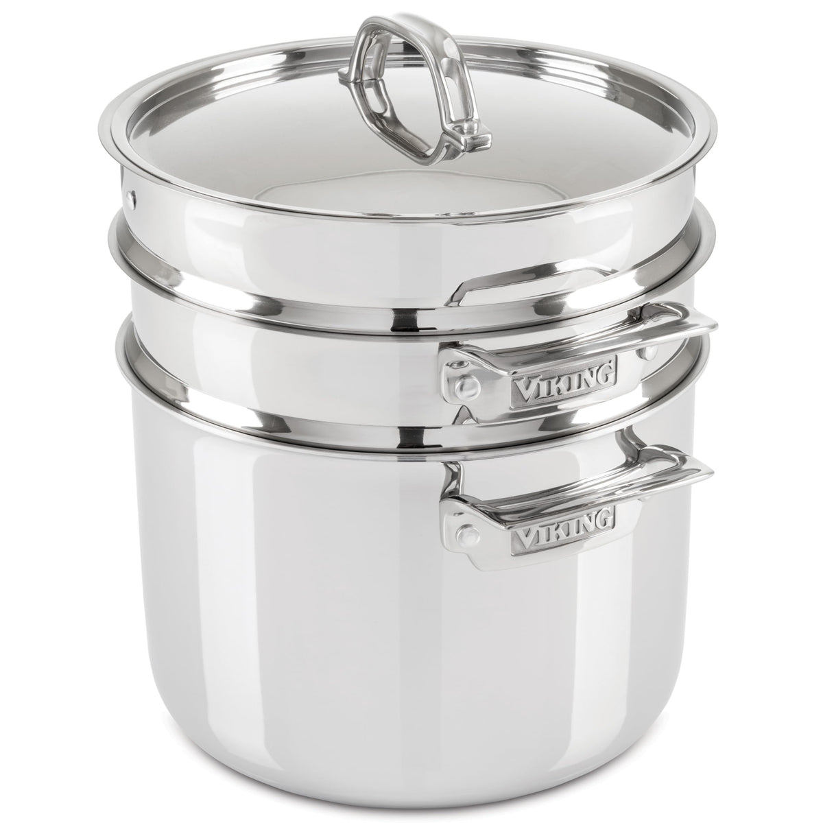 Olla Viking para pasta de 8 cuartos con tapa, ideal para hervir y escurrir rápido
