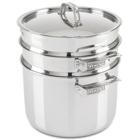 Olla Viking para pasta de 8 cuartos con tapa, ideal para hervir y escurrir rápido