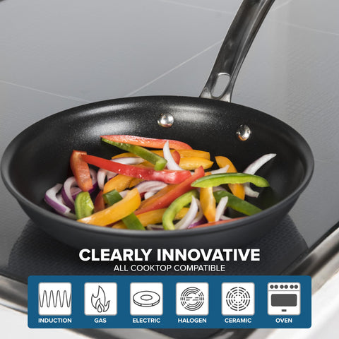 Sartén Viking diseño gris aporta estilo contemporáneo a la cocina.