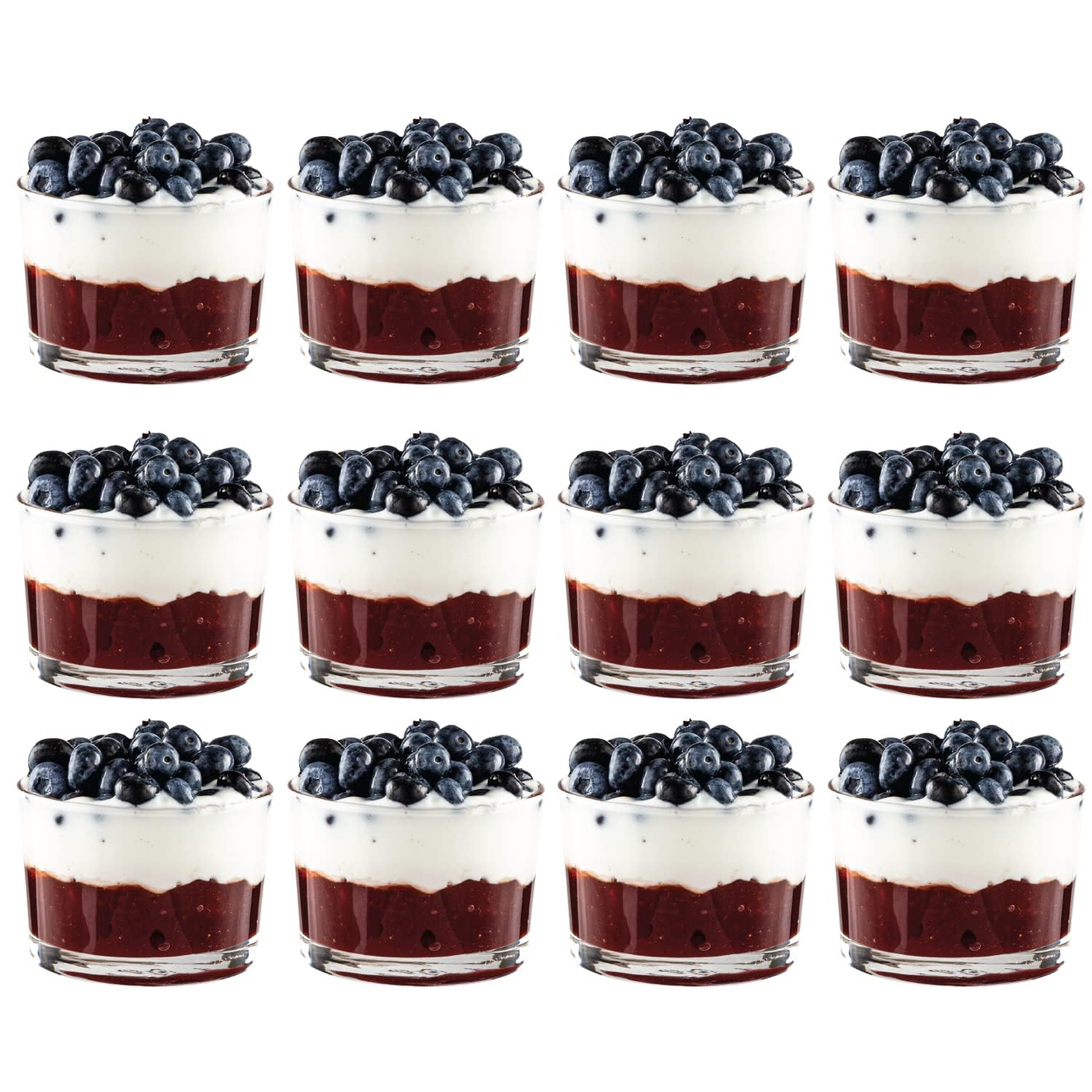 Vikko copas de cristal pequeñas para postres de 7 onzas, perfectas para helado.