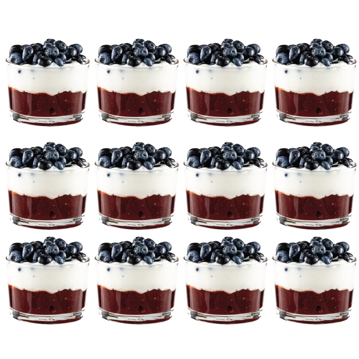 Vikko copas de cristal pequeñas para postres de 7 onzas, perfectas para helado.