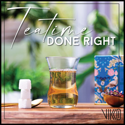 Vikko conjunto de seis vasos de té turco para reuniones y momentos compartidos.