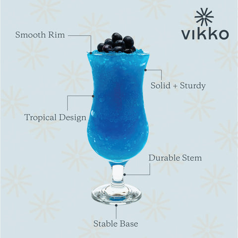 Copa de vidrio Vikko apta lavavajillas, ideal para fiestas.