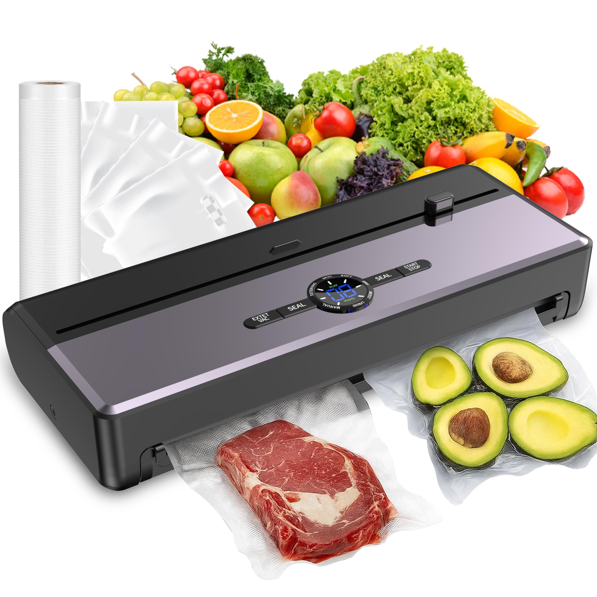 Vikollu selladora 85kPa en acción para conservar frescura de alimentos