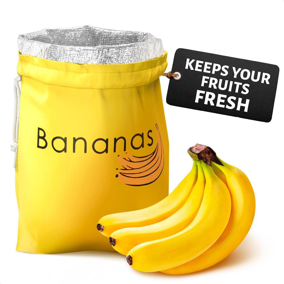 Vikrom bolsa para plátano de nylon de alta calidad para almacenamiento seguro de frutas
