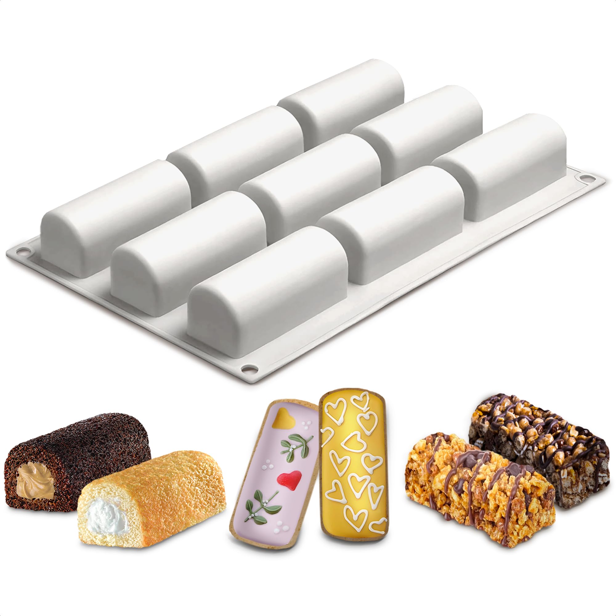 VIKROM molde silicona 9 cavidades para postres, desmolde fácil y horneado uniforme.