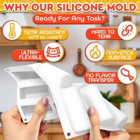 VIKROM molde silicona alta resistencia termica, apto para hornear y congelar.