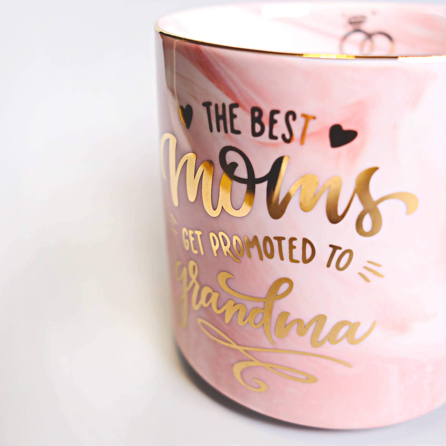 Taza VILIGHT detalle dorado, elegante para uso diario de abuela.