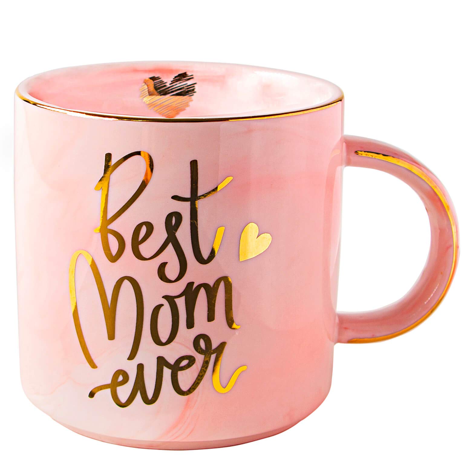 Taza Vilight marmol rosa 11oz, ideal para café diario y decoración.