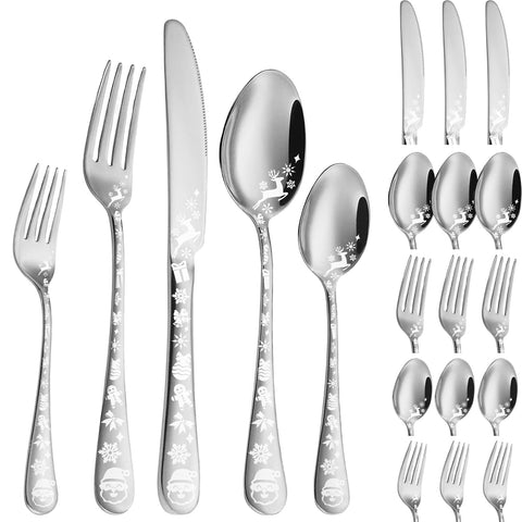 Vilihkc cubiertos navidad con diseño moderno para una mesa elegante