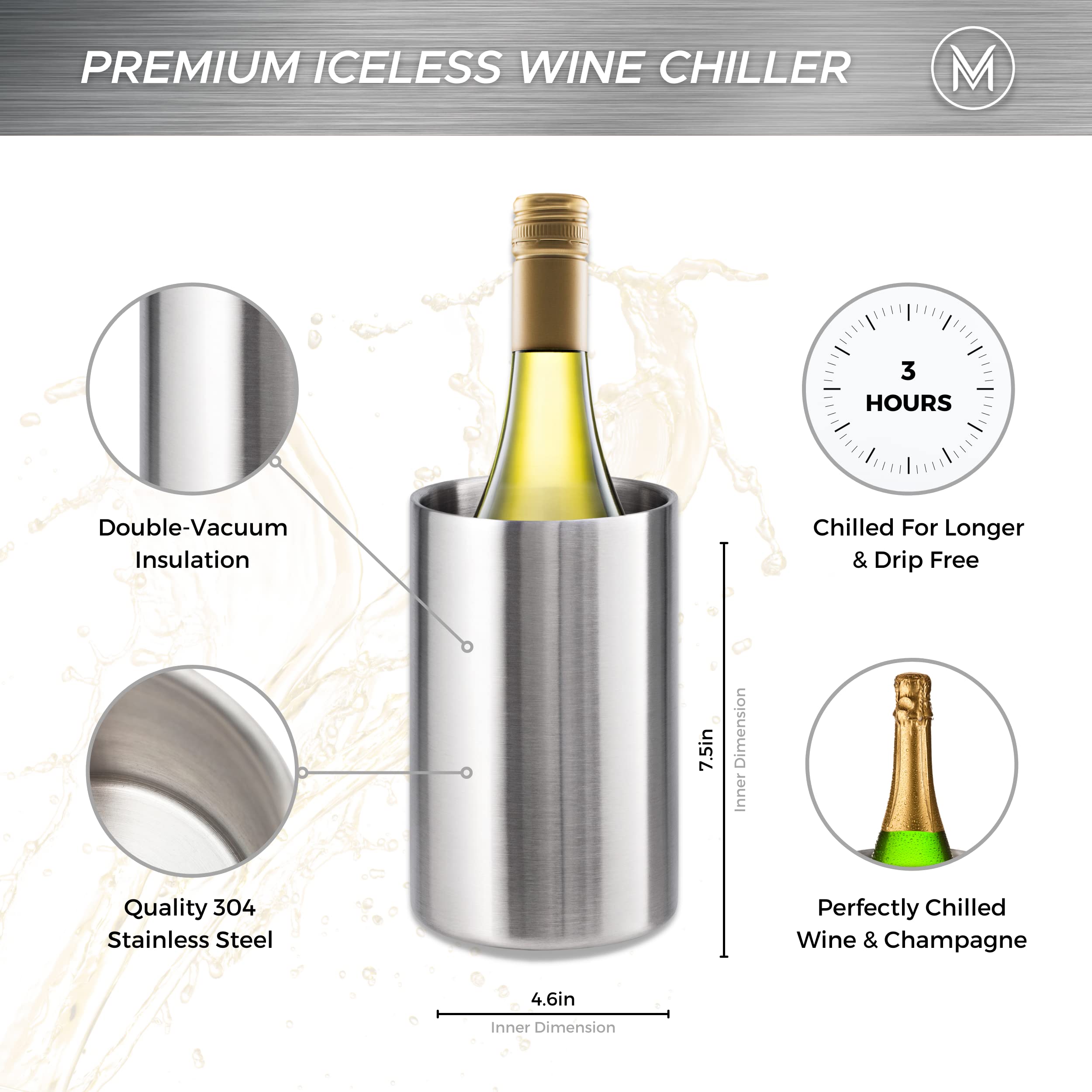 Villa & Marx balde 750 ml se adapta a botellas estándar