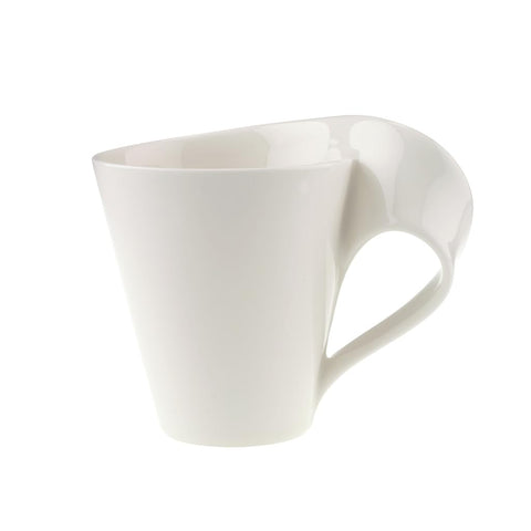 Taza con asa en forma de ola de Villeroy & Boch NewWave Caffe, elegante y ergonómica