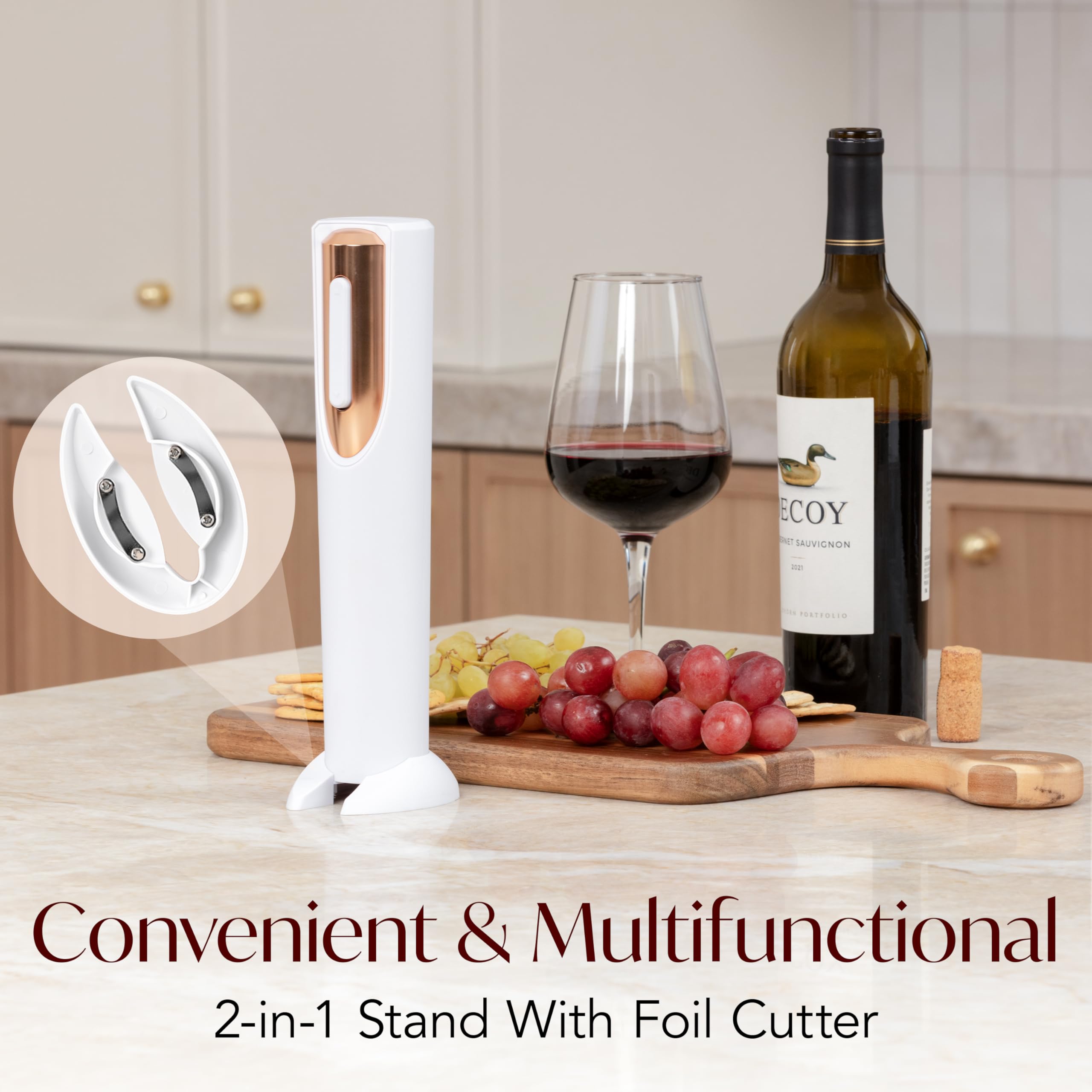VIN FRESCO descorcha automáticamente con un solo clic.