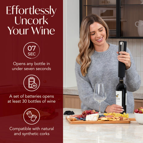 VIN FRESCO cortador de foil incorporado, abrebotellas sin esfuerzo