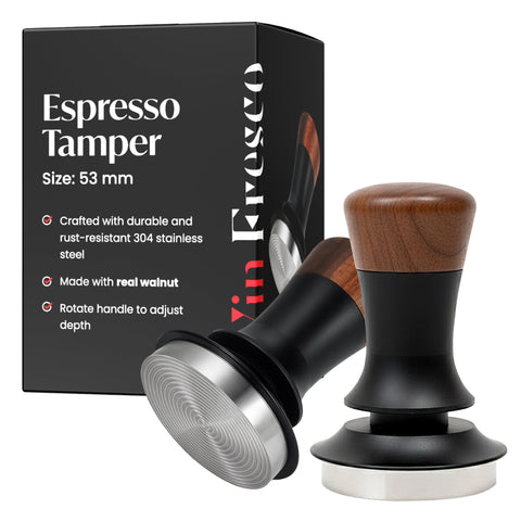 VIN FRESCO prensador espresso 54mm, base de acero inoxidable para extracción estable