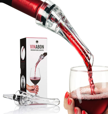 VINABON Aerador 2 en 1: mejora aroma y sabor con cada vertido