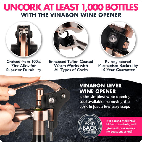 VINABON tapón de vino al vacío mantiene la frescura más tiempo