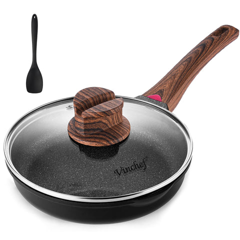Vinchef Sartén antiadherente de 8 pulgadas para cocinar con limpieza rápida