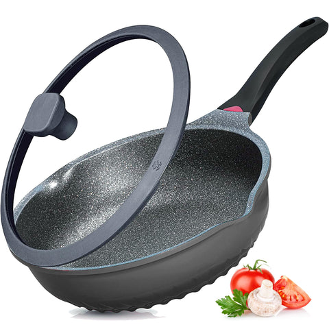 Vinchef sartén profesional 11in con tapa para freír y dorar uniformemente