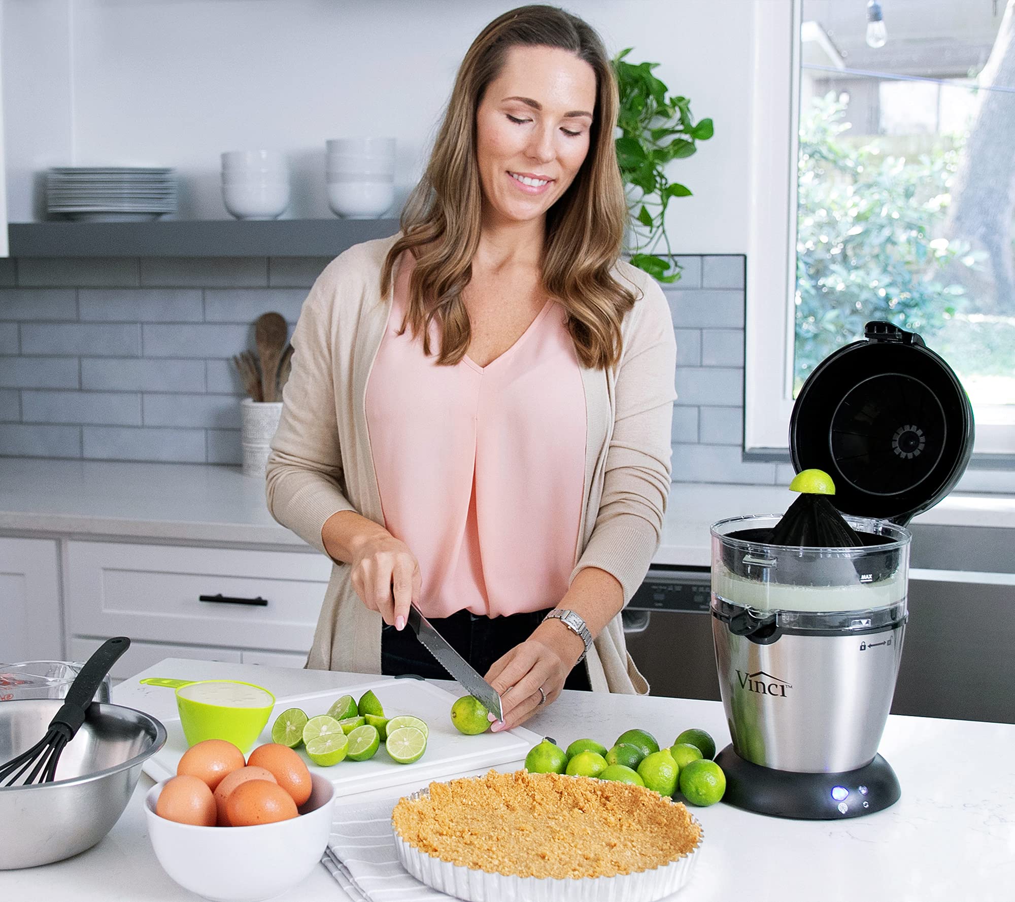 VINCI Exprimidor cítrico negro acero inoxidable moderno