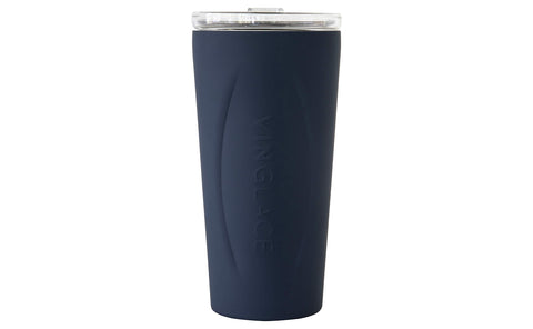 Vinglacé vaso con exterior de acero e inserto de vidrio para evitar sabor metálico.