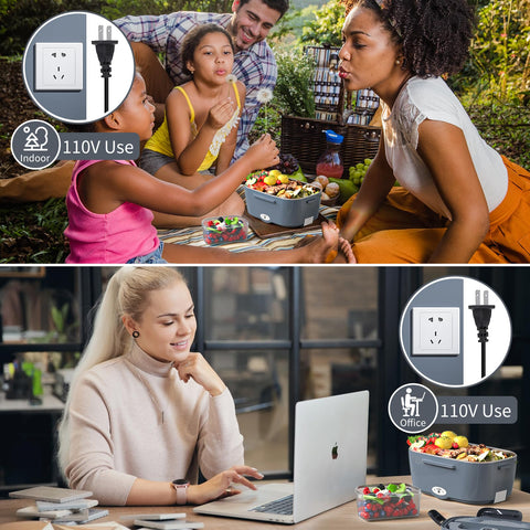 Vingud lonchera eléctrica con capacidad de 1.5L para un almuerzo completo.