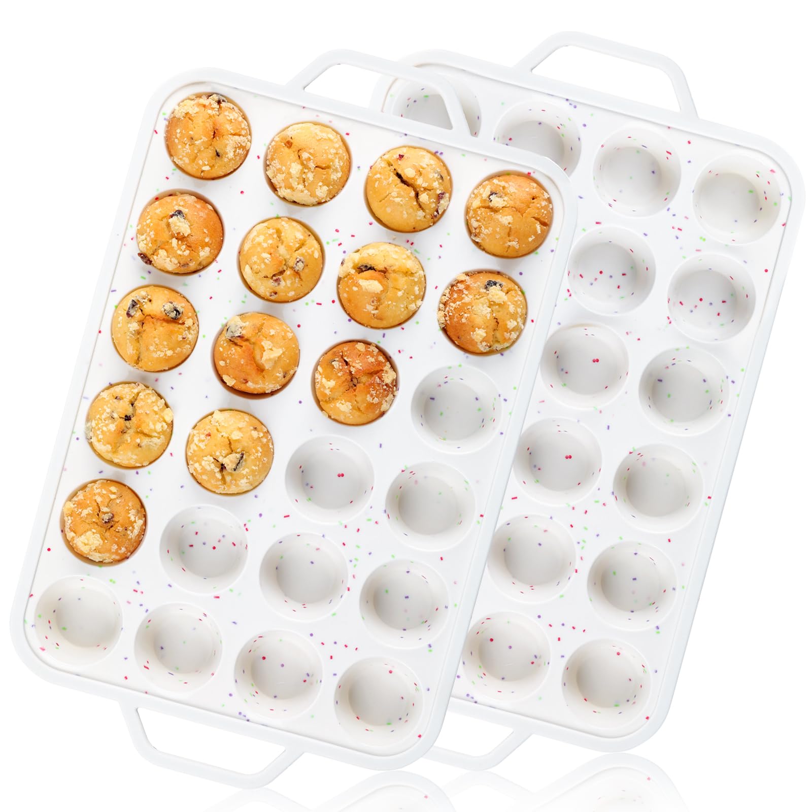 Vinino mini muffin pan con marco reforzado para hornear 24 porciones
