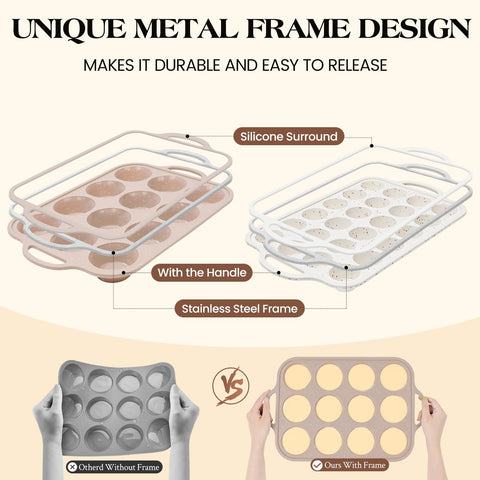 Vinino molde muffin silicona 24 cupos mini para porciones pequeñas.