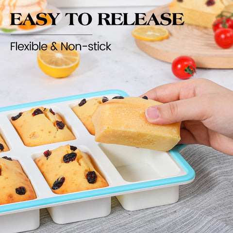 Vinino pack doble moldes mini pan silicona para distintas recetas
