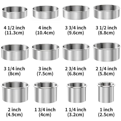 Vinland cortadores de acero inoxidable 304, duraderos y seguros para repostería.