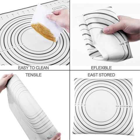 Vinoil mantel para hornear de silicona, superficie amplia y antiadherente.