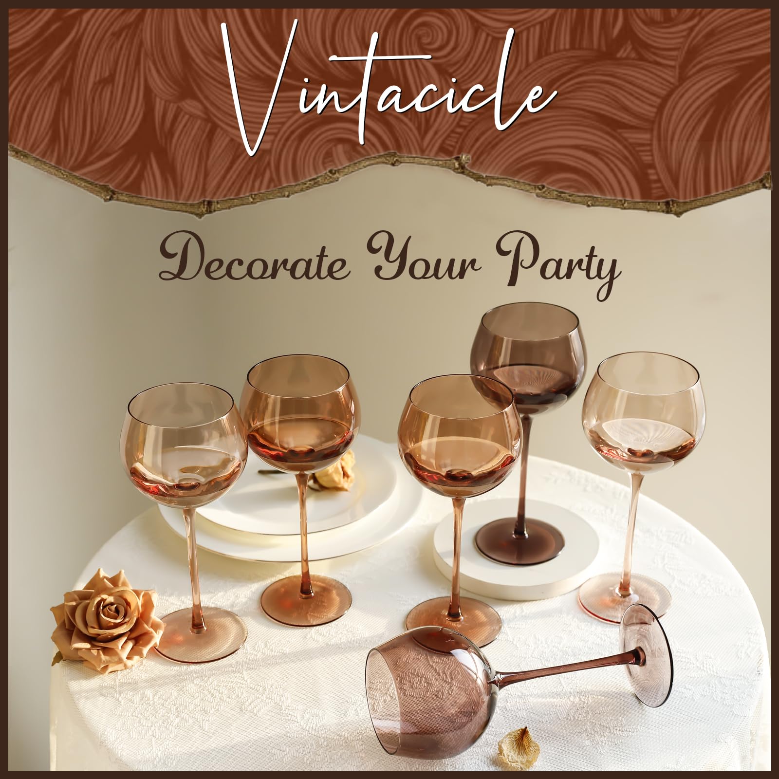 Copa de vino Vintacicle para cena especial, toque elegante en la mesa.